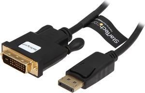 StarTech.com DP2DVIMM6BS 6 ft DisplayPort to DVI Active Adapter Converter Cable - 6ft (1.8m) Active DP to DVI M/M Cable for PC - 1920x1200 - Black