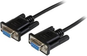 StarTech SCNM9FF2MBK 2m Black DB9 RS232 Serial Null Modem Cable F/F - DB9 Female to Female - 9-Pin RS232 Null Modem Cable, 2-Meter, Black