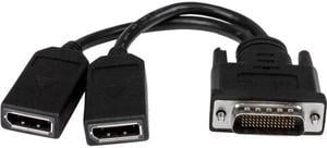 StarTech DMSDPDP1 8in LFH 59 Male to Dual Female DisplayPort DMS 59 Cable - DMS-59 to Dual DisplayPort Cable Adapter - DMS to 2 x DP Y Cable