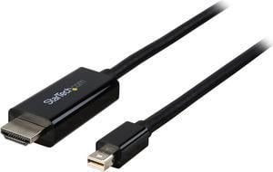 StarTech.com MDP2HDMM2MB Mini DisplayPort to HDMI Converter Cable - 6 ft (2m) - mDP to HDMI Adapter with Built-in cable - (M / M) Ultra HD 4K