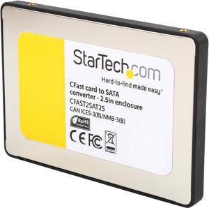 StarTech.com CFast Card to SATA Adapter with 2.5" Housing - Supports SATA III (6 Gbps) - CFast Memory Card Converter - OS Independent (CFAST2SAT25)