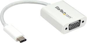 StarTech.com CDP2VGAW USB-C to VGA Adapter - White - 1080p - Video Converter For Your MacBook Pro / Projector / VGA Display (CDP2VGAW)