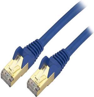 StarTech C6ASPAT35BL Cat6a Ethernet Cable - 35 ft - Blue - Patch Cable - Shielded (SPT) - Molded Cat5 Cable - Long Network Cable - Ethernet Cord - Cat 6a Cable - 35ft