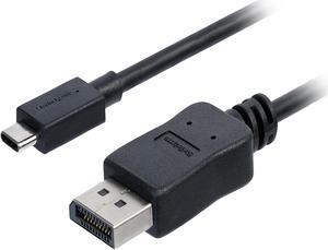 StarTech.com CDP2DPMM6B 6ft USB C to DisplayPort Cable - Black - 4K 60Hz DisplayPort Cable - USB Type C to DisplayPort Adapter Cable (CDP2DPMM6B)