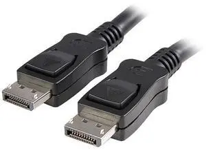 StarTech.com DISPL50CM 1.60 ft. Black Connector A: 1 x DisplayPort (20 pin) Latching Male  Connector B: 1 x DisplayPort (20 pin) Latching Male Short DisplayPort 1.2 Cable with Latches M/M – DisplayPor