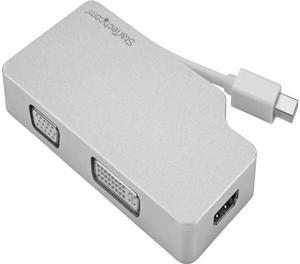 StarTech.com MDPVGDVHD4K Aluminum Travel A/V Adapter: 3-in-1 Mini DisplayPort to VGA, DVI or HDMI - 4K