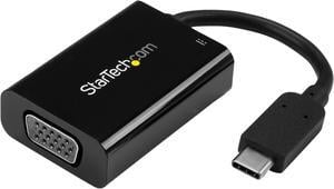 StarTech.com CDP2VGAUCP USB-C to VGA Adapter - with Power Delivery (USB PD) - USB C Adapter - USB Type C to VGA Projector Adapter