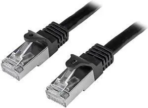 StarTech.com N6SPAT3MBK 9.84 ft. Cat 6 Black Shielded Network Ethernet Cable