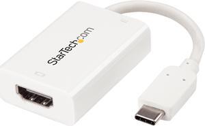 StarTech.com CDP2HDUCPW USB C to HDMI Adapter - 4k 60hz - Thunderbolt 3 Compatible - Power Delivery - USB C Adapter - USB-C to HDMI