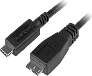 StarTech USB31CUB50CM USB C to Micro USB Cable 0.5m - USB 3.1 Type C to Micro USB Type B Cable  - Micro USB 3.1 to USB-C - Thunderbolt 3 Compatible