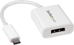 StarTech.com CDP2DPW USB-C to DisplayPort Adapter - 4K 60Hz - White - USB 3.1 Type-C to DisplayPort Adapter - USB C Video Adapter (CDP2DPW)
