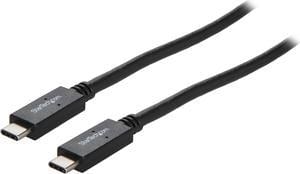 StarTech.com USB31C5C1M USB C Cable – 3 ft / 1m – with Power Delivery (USB PD) – Power Pass Through Charging – USB to USB Cord