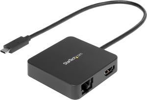 StarTech.com DKT30CHD USB C Multiport Adapter - USB-C to 4K HDMI / USB 3.0 / Gigabit Ethernet - Powered USB Hub - USB-C to USB Adapter