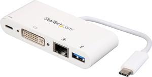 StarTech.com DKT30CDVPD USB C Multiport Adapter - with Power Delivery (USB PD) - USB C to USB 3.0 / DVI / Gigabit Ethernet - USB-C Hub