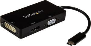 StarTech.com CDPVGDVHDBP USB-C Multiport Video Adapter - 4K 30 Hz - USB C to HDMI/DVI / HDMI - USB C Adapter - USB C Dongle - USB C Hub