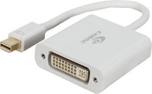 Coboc CL-AD-MDP2DVI-6-WH Mini DP DisplayPort to DVI Passive  Video Adapter Converter Compatable with Thunderbolt MacBook