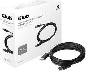 Club3D CAC-1064 9.84 ft. Black Connector 1 DisplayPort 1.2 Connector 2 DisplayPort 1.2 DISPLAYPORT 1.2 TO DP 1.2, 21.6GB Male to Male