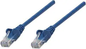 Intellinet Network Cable, Cat6, UTP, RJ45 Male / RJ45 Male, 2.0 m (7 ft.), Blue