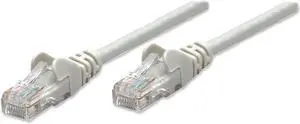 Intellinet Network Cable, Cat5e, UTP, RJ45 Male / RJ45 Male, 1.5 m (5 ft.), Gray