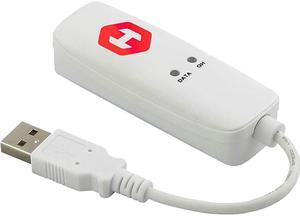 HIRO H50353 V92 56K External USB Data Fax Dial Up Internet Modem Single Port Truly Plug n Play Driverless Installation Built in Driver Windows 10 8.1 8 7 Compatible