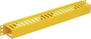 Tripp Lite SRCABLEDUCT1UFC Horizontal Cable Manager Finger Duct with Cover Yellow 1URM