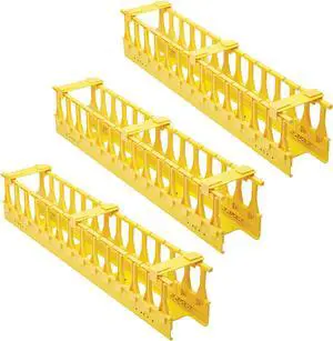 Tripp Lite SRCABLEVRT3FC Vertical Cable Manager High-Capacity Double Finger Duct Yellow