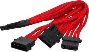 BitFenix BFA-MSC-M3MRK-RP 1.47 ft. Molex to 3 Molex Extension Cable Male to Female