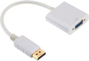 4XEM 4XDPVGAW 9" DisplayPort To VGA M/F Adapter Cable - White