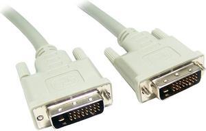 Micro Connectors M05-154 White Male to Male DVI-D Digital Dual Link Cable - 10ft