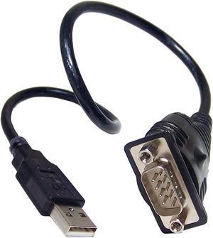 Micro Connectors Plug and Play USB to Serial DB9 Adapter for Windows 10 / Win 8/ 7/ XP/ Vista