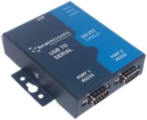 Brainboxes US-257 2 Port RS232 USB to Serial Adapter