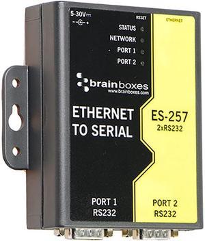 Brainboxes ES-257 2 Port RS232 Ethernet to Serial Adapter