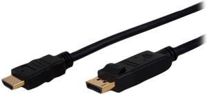 Comprehensive DISP-HD-3ST 3 ft. Black Connector Type 1: DisplayPort Latching Male  Connector Type 2: HDMI Male Displayport to HDMI Cable Male to Male