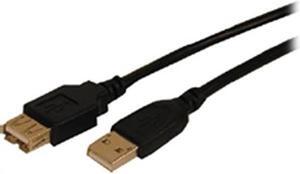 Comprehensive USB2-AA-MF-25ST Black USB 2.0 A Male to A Female Cable