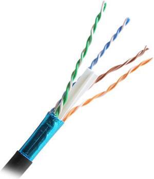 Comprehensive CAT6SHBLK-1000 1000 ft. Cat 6 Black Shielded 350MHz Solid Solid Bulk Cable