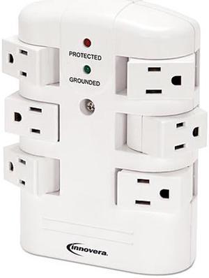 Innovera IVR71651 Wall Mount 6 Outlets 2160 Joules Surge Protector
