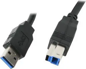 Kaybles USB3-AB-6FT 6 ft. Black USB 3.0 A Male to B Male Cable in Black Color 6 feet - OEM