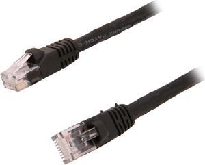 Kaybles 1ft CAT6 UTP 1 ft Injection Molded Boot Patch Cables in Black Color 1 feet - OEM