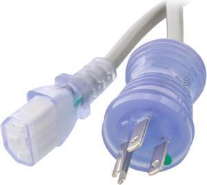 Kaybles Hospital Grade Power Cord - 6 ft. 18AWG 10A, NEMA 5-15P/IEC320 C13, Green Dot, UL Listed, SJT, 6 ft. Power Cable