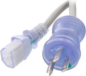 Kaybles Hospital Grade Power Cord - 10 ft. 18AWG 10A, NEMA 5-15P/IEC320 C13, Green Dot, UL Listed, SJT, 10 ft. Power Cable
