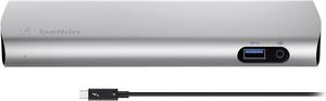 Belkin Thunderbolt 3 Thunderbolt Dock for MacBook Pro Models 2016 or Later, Dual 4K @ 60Hz, 40Gbps Data Transfer Speeds, Comes with 0.5m / 1.6ft Thunderbolt 3 Cable (F4U095tt / B2B151tt)