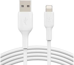 BELKIN CAA001bt2MWH BOOST CHARGE White Lightning to USB-A Cable 6.56 ft. (2.0 m)