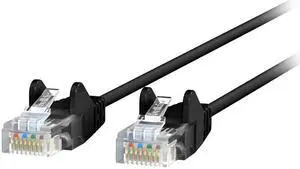Belkin CE001B03-BLK-S 3 ft. Cat 6 Black UTP Snagless Patch Network Cable