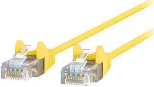Belkin CE001B03-YLW-S 3 ft. Cat 6 Yellow 28 AWG UTP Snagless Patch Network Cable