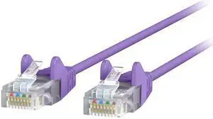 Belkin CE001B05-PUR-S 5 ft. Cat 6 Purple 28 AWG UTP Snagless Patch Network Cable