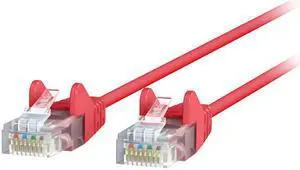 Belkin CE001B05-RED-S 5 ft. Cat 6 Red 28 AWG UTP Snagless Patch Network Cable