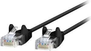 Belkin CE001B07-BLK-S 7 ft. Cat 6 Black 28 AWG UTP Snagless Patch Network Cable