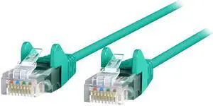 Belkin CE001B07-GRN-S 7 ft. Cat 6 Green 28 AWG UTP Snagless Patch Network Cable