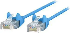 Belkin CE001B12-BLU-S 12 ft. Cat 6 Blue 28 AWG UTP Snagless Patch Network Cable