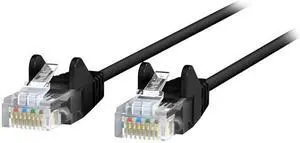 Belkin CE001B15-BLK-S 15 ft. Cat 6 Black 28 AWG UTP Snagless Patch Network Cable